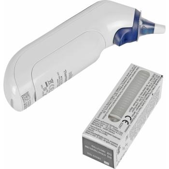 Braun Fieberthermometer ThermoScan 7+ (weiß/blau, Infrarot-Ohrthermometer)